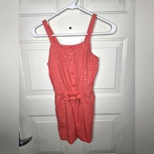 Old Navy‎ Kids Coral Button-Front Romper Size 10/12 (L)